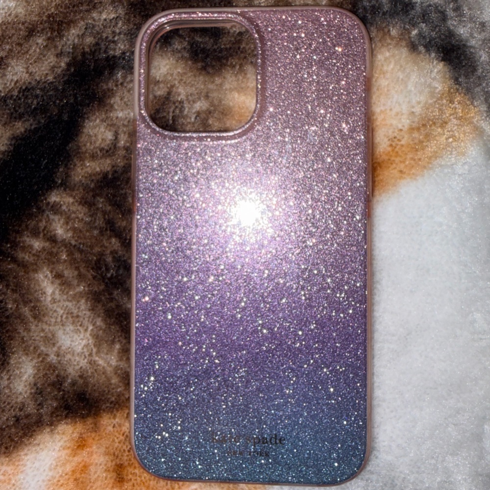 Kate Spade Sparkle Ombre iPhone 13 Pro Max Case - Pink and Purple